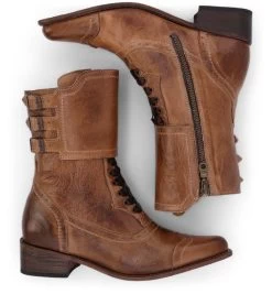 Faye Tan Rustic Leather Riding Boots -WildWestFashionFinds oak20tree20farms20Faye20short20boots20tan20rustic 04