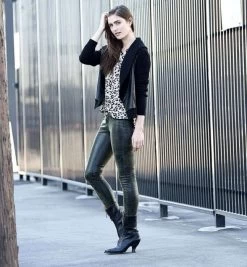 Mirabelle Lace Up Boots Victorian Style Black Rustic Leather -WildWestFashionFinds oak20tree20farms20Mirabelle20black20rustic20tall20boots 08