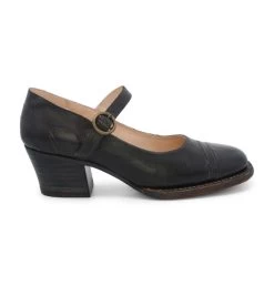 Twigley Black Rustic Leather Shoes With Strap & Buckle -WildWestFashionFinds oak20tree20farms20shoes20twigley20black20rustic 03