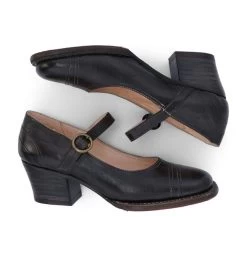 Twigley Black Rustic Leather Shoes With Strap & Buckle -WildWestFashionFinds oak20tree20farms20shoes20twigley20black20rustic 04
