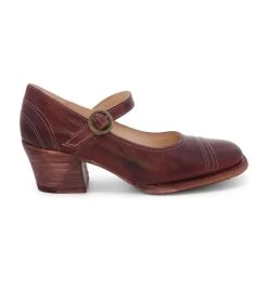 Twigley Dark Scarlett Leather Shoes With Strap & Buckle -WildWestFashionFinds oak20tree20farms20shoes20twigley20dark20scarlett20rustic 03