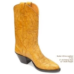 Old Timer Smooth Leather Cowboy Boots