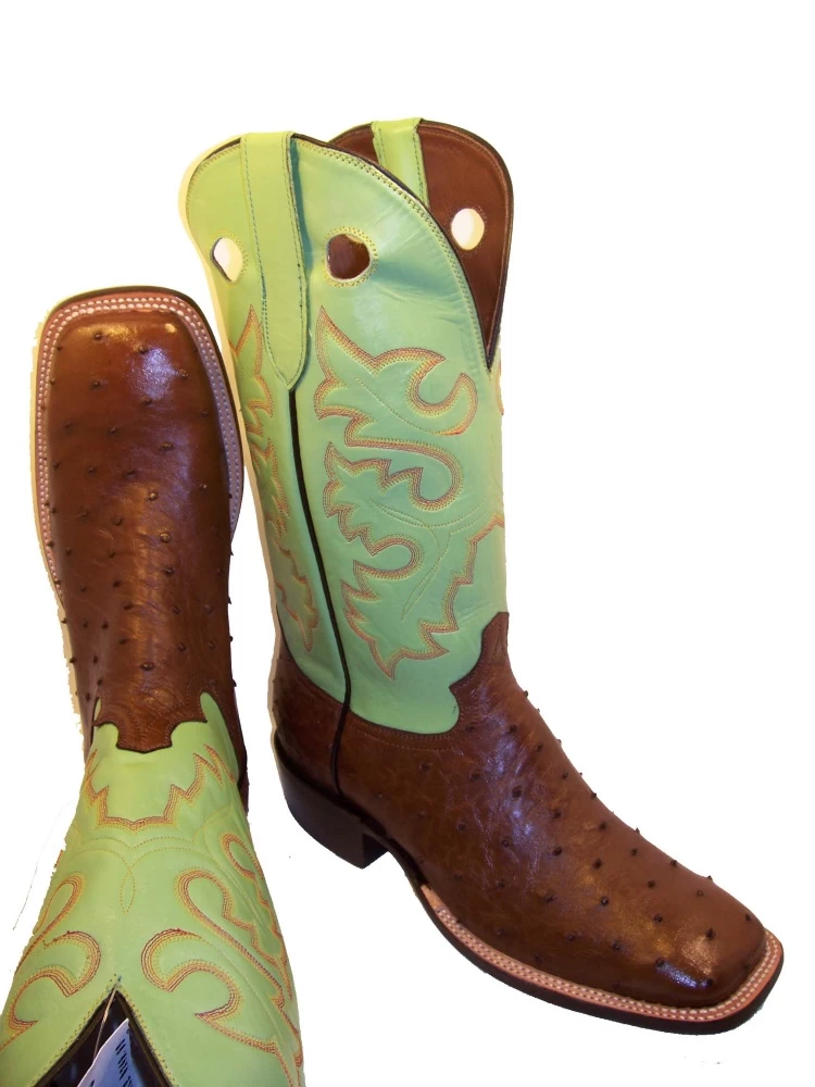 Full Quill Ostrich Texas Square Toe Tobacco Cowboy Boots 1 Full Quill Ostrich Texas Square Toe Tobacco Cowboy Boots