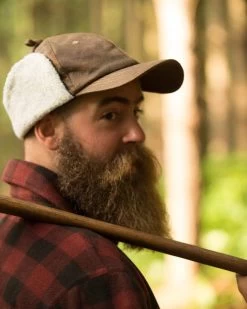 McKinley Leather Cap Lined With Earflaps -WildWestFashionFinds outback trading company hat leather mckinley cap with ear flaps 03