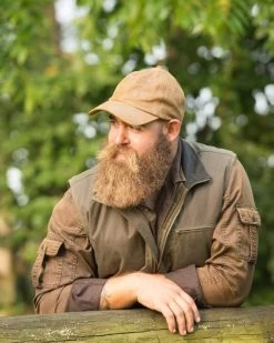 Slugger Leather Cap (Brown / Adjustable OS) -WildWestFashionFinds outback trading company hat leather slugger cap 03 1