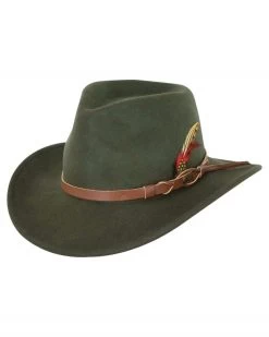 Randwick Wool Hat (Moss / XX-Large) -WildWestFashionFinds outback trading company hat randwick australian wool 08 1