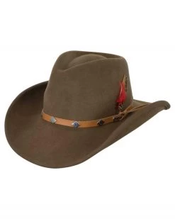 Wide Open Spaces Western Hat (Black / Medium) -WildWestFashionFinds outback trading company hat wide open spaces austrralian wool 03 1