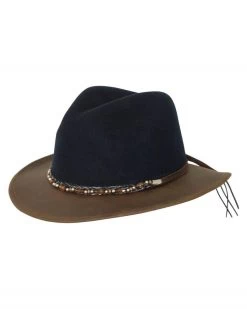 Canberra Australian Wool Hat -WildWestFashionFinds outback trading company hats brown canberra australian wool 03