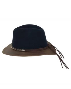Canberra Australian Wool Hat -WildWestFashionFinds outback trading company hats brown canberra australian wool 04