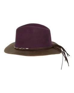 Canberra Australian Wool Hat -WildWestFashionFinds outback trading company hats brown canberra australian wool 06