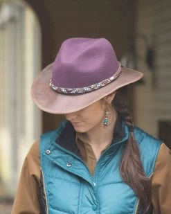 Canberra Australian Wool Hat -WildWestFashionFinds outback trading company hats brown canberra australian wool 07