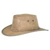 Dundee Leather Outback Hat (Beige / Medium)