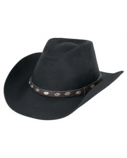 Badlands Cotton Oilskin Western Hat (Black / Extra Large)