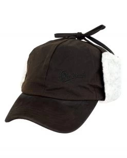 McKinley Oilskin Cap Lined With Earflaps -WildWestFashionFinds outback trading company oilskin hat mckinley cap 04