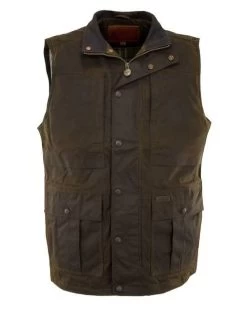 Deer Hunter Concealment Carry Oilskin Leather Vest -WildWestFashionFinds outback trading company vests men s deer hunter vest 12007512997941 500x201 03