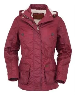 Adelaide Oilskin Jacket (Berry / Small 36"-38" Chest) -WildWestFashionFinds outback20trading20company20adelaide20oilskin20jacket 05 2