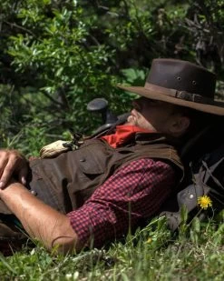 Kodiak Cotton Oilskin Hat (Brown / Medium) -WildWestFashionFinds outback20trading20company20kodiak20oilskin20hat 03 1