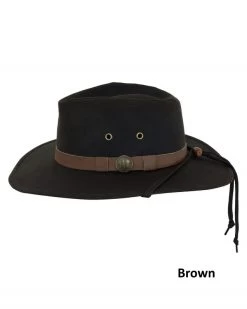 Kodiak Cotton Oilskin Hat (Brown / Large) 12 Kodiak Cotton Oilskin Hat (Brown / Large) -WildWestFashionFinds outback20trading20company20kodiak20oilskin20hat 05 2