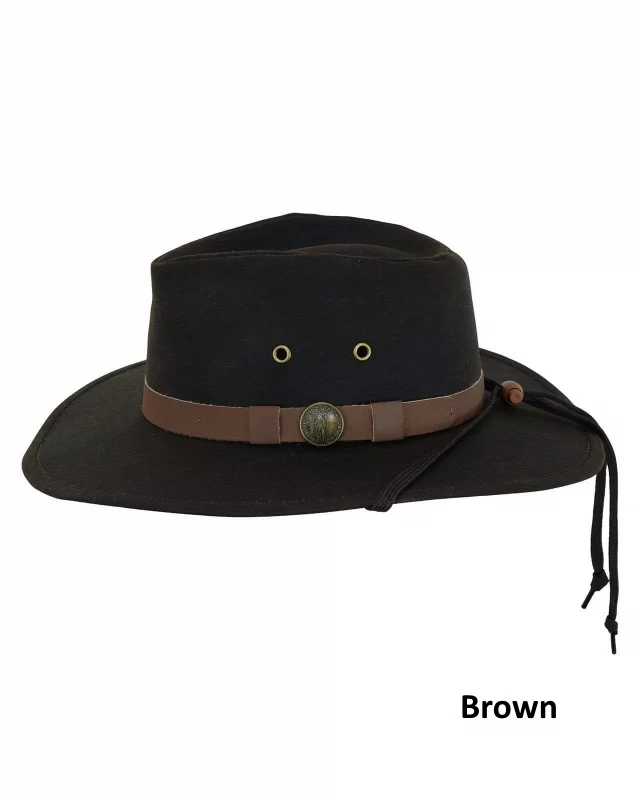 Kodiak Cotton Oilskin Hat (Brown / Large) 5 Kodiak Cotton Oilskin Hat (Brown / Large) - Image 5