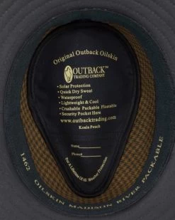 Madison River 100% Cotton Oilskin Hat (Brown / Medium) -WildWestFashionFinds outback20trading20company20madison20river20oilskin20hat 03 1