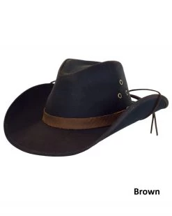 Trapper 100% Cotton Oilskin Western Hat -WildWestFashionFinds outback20trading20company20trapper20oilskin20hat 04