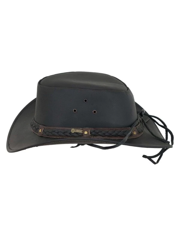 Wagga Wagga Leather Western Hat (Brown / Medium) 2 Wagga Wagga Leather Western Hat (Brown / Medium) - Image 2