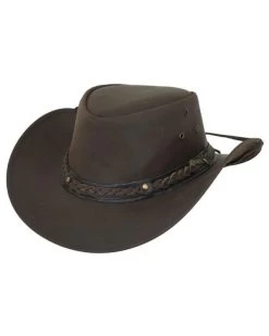 Wagga Wagga Leather Western Hat (Brown / Medium) 8 Wagga Wagga Leather Western Hat (Brown / Medium) -WildWestFashionFinds outback20trading20company20wagga20wagga20leather20hat 04 1