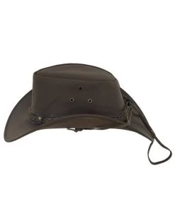 Wagga Wagga Leather Western Hat (Brown / Medium) 9 Wagga Wagga Leather Western Hat (Brown / Medium) -WildWestFashionFinds outback20trading20company20wagga20wagga20leather20hat 05 1