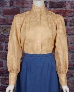 Witchita Ladies Plaid Fontier Western Cotton Blouse -WildWestFashionFinds witchita ladies plaid fontier western cotton blouse 3